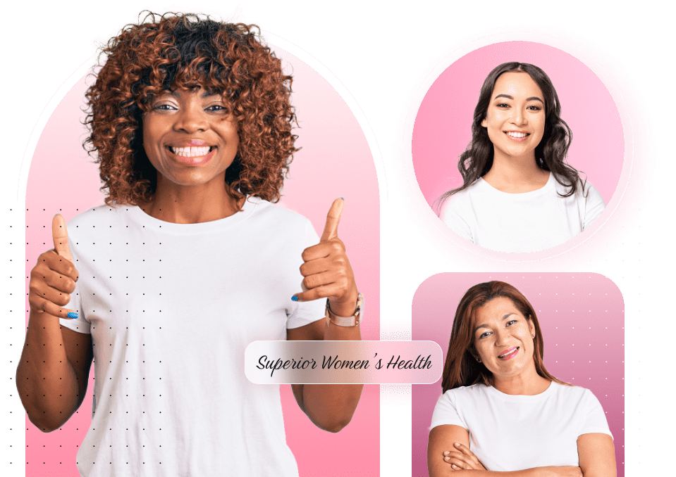 Collage of happy women from diverse backgrounds.