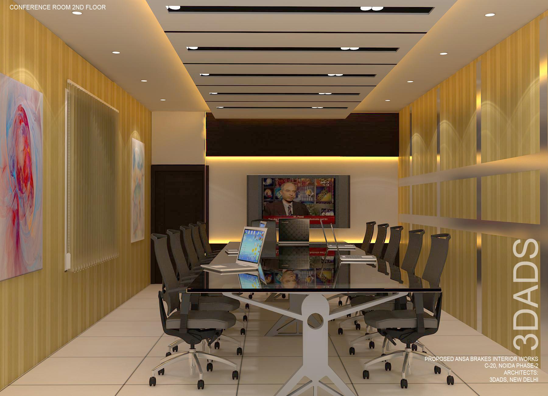 Modern office board room interior design by 3DA