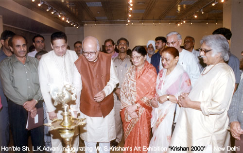 Mr. S.Krishan's paintings exhibition inauguration ceremony<br>India Habitat Center, New Delhi